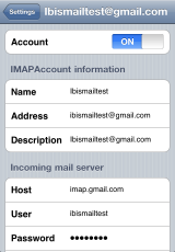 Account Settings screen
